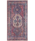 Nicole Curtis Machine Washable Series 1 Area Rug SR105 Red/Navy 2' x 4'