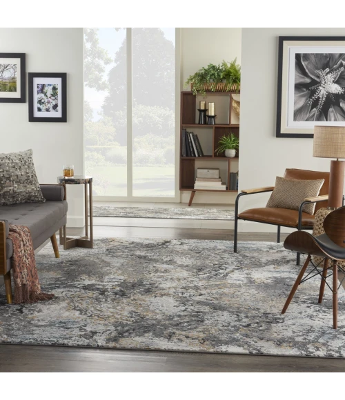 Nourison Home Tangra Grey TNR01 9ft. x 12ft. Rect. Rug