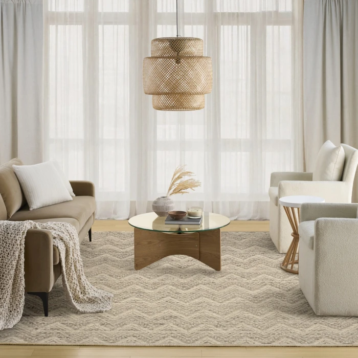 DKNY Pure Purl Grey PUU01 7ft.9in. x 9ft.9in. Rect. Rug