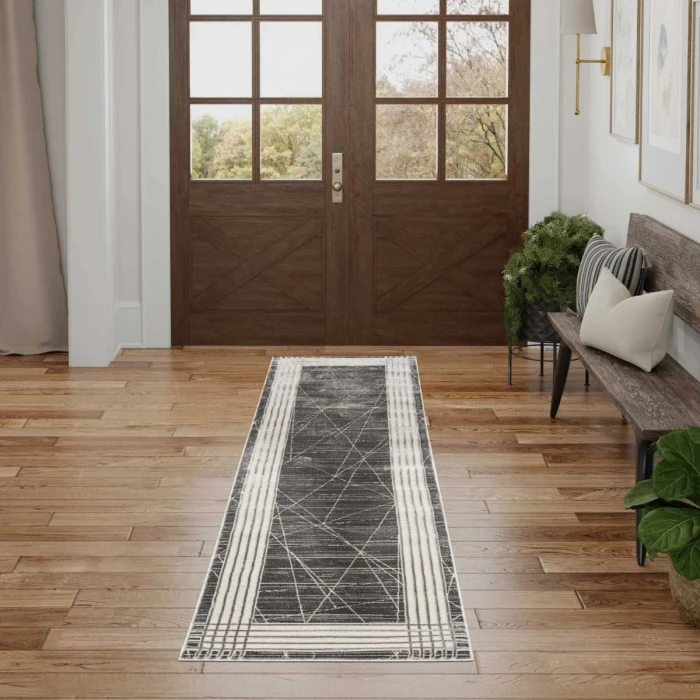 Nourison Desire Charcoal Silver DSR01 8 ft. X 10 ft. Rect. Rug