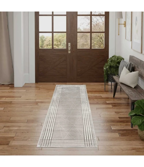 Nourison Desire Grey Silver DSR01 8 ft. Rect. Rug