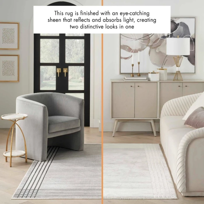 Nourison Desire Grey Silver DSR01 8 ft. X 10 ft. Rect. Rug
