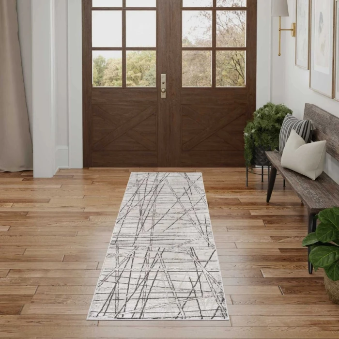Nourison Desire Grey Silver DSR03 6 ft. X 9 ft. Rect. Rug