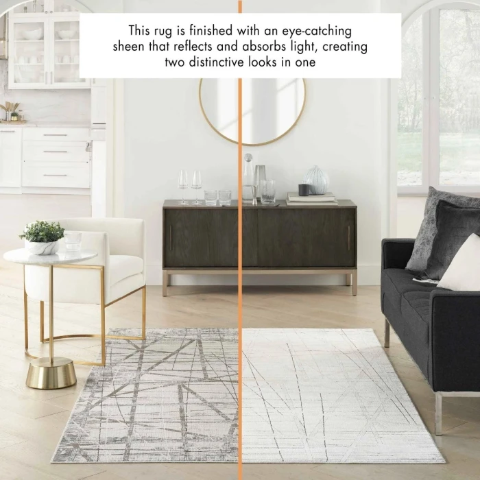 Nourison Desire Grey Silver DSR03 6 ft. X 9 ft. Rect. Rug