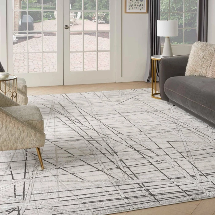 Nourison Desire Grey Silver DSR03 6 ft. X 9 ft. Rect. Rug