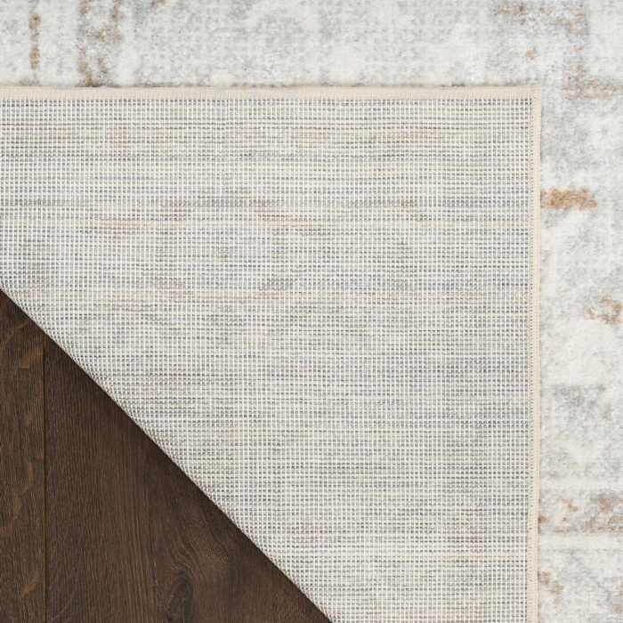 Nourison Astra Machine Washable Grey ASW11 5 ft. 3 in. X 7 ft. Rect. Rug
