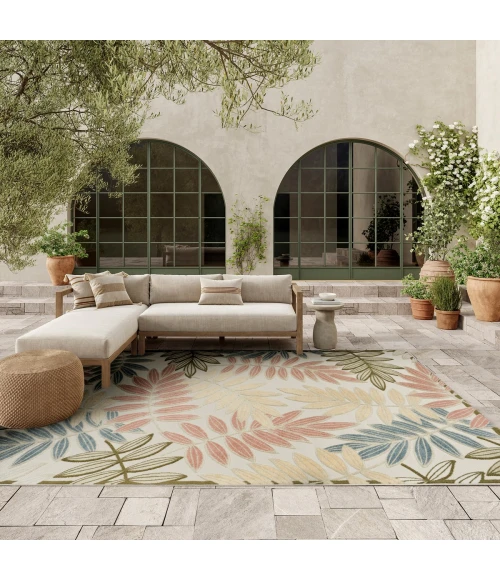 Nourison Aloha Ivory Rose ALH18 9 ft. X 12 ft. Rect. Rug