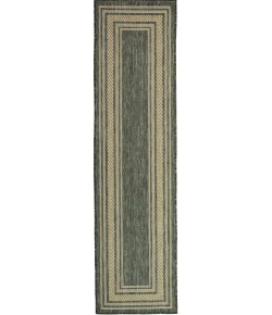 Nourison Home Horizon Indoor/Outdoor HOZ03 Green 2 ft. 2 in. X 8 ft. Area Rug