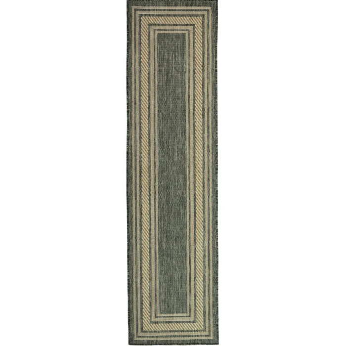 Nourison Horizon Indoor/Outdoor Green HOZ03 2 ft. 2 in. X 8 ft. Rect. Rug