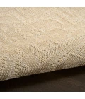 Nourison Tulum Cream TLM05 2 ft. 2 in. X 10 ft. Rect. Rug