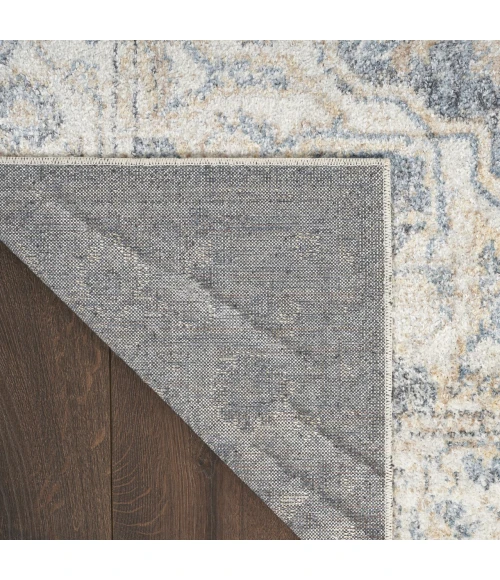 Nourison Astra Machine Washable Grey Blue ASW12 7ft. x 10ft. Rect. Rug
