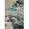 Nourison Home Celestial CES02 Ivory Teal Blue 3 ft. 11 in. X 5 ft. 11 in. Area Rug