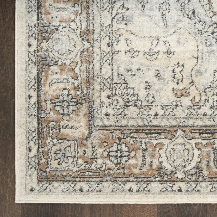 Nourison Quarry Ivory Grey Taupe QUA18 5 ft. X 7 ft. Rect. Rug