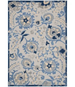 Nourison Home Aloha ALH17 Blue Grey 5 ft. 3 in. X 7 ft. 5 in. Area Rug