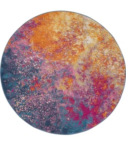 Nourison Home Passion PSN10 Sunburst 5 ft. Round Area Rug