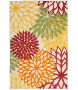 Nourison Home Aloha ALH05 Red Multicolor 2 ft. 8 in. X 4 ft. Area Rug