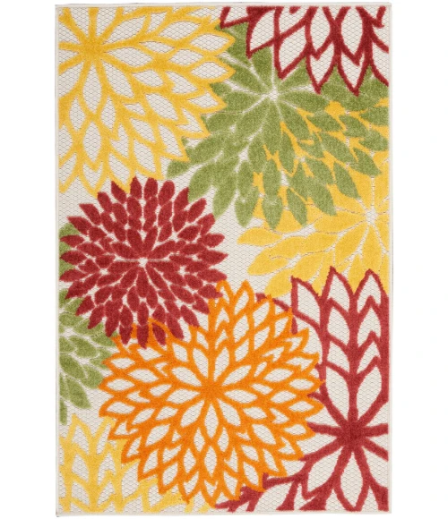 Nourison Aloha Area Rug ALH05-Red Multi Colored