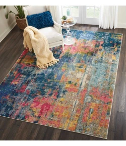 Nourison Home Celestial CES09 Blue Yellow 7 ft. 10 in. X 10 ft. 6 in. Area Rug