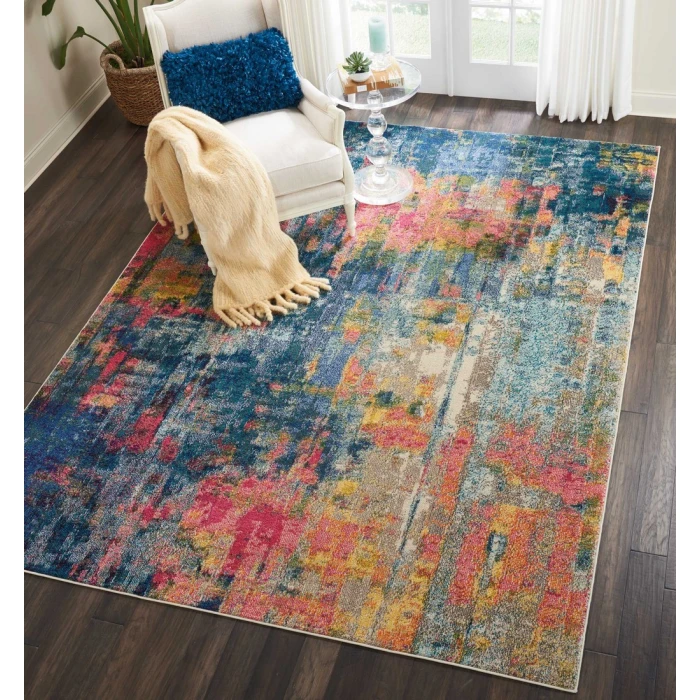 Nourison Celestial Area Rug CES09-Blue/Yellow