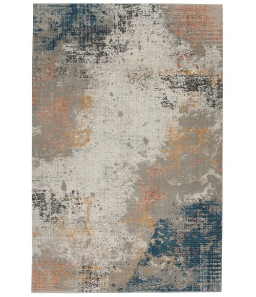 Nourison Rustic Textures Area Rug RUS13-Grey/Blue