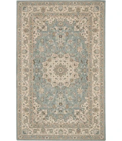 Nourison Home Living Treasures LI15 Aqua Ivory 3 ft. 6 in. X 5 ft. 6 in. Area Rug