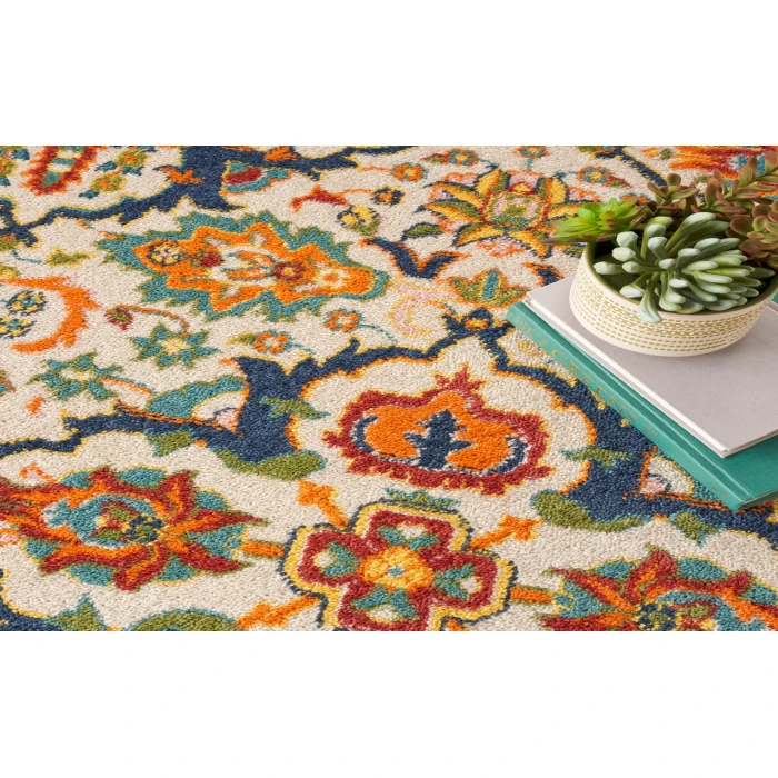 Nourison Allur Ivory Multicolor ALR03 4 ft. Round Rug
