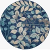 Nourison Home Tranquil TRA03 Navy 5 ft. 3 in. Round Area Rug
