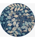 Nourison Tranquil Round Area Rug TRA03-Navy