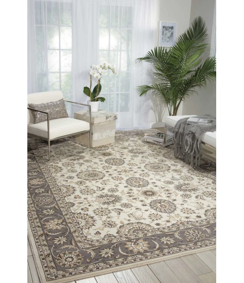 Nourison Persian Crown Ivory/Grey PC002 1ft.11in. x 2ft.11in. Rect. Rug