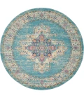 Nourison Passion Round Area Rug PSN03-Light Blue