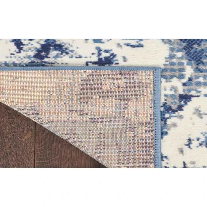 Nourison Grafix Navy Blue GRF38 2 ft. 3 in. X 12 ft. Rectangle Rug
