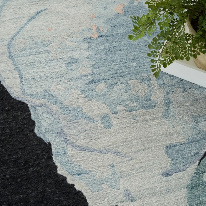 Nourison Silk Shadows Blue Pink SHA25 10 ft. X 14 ft. Rect. Rug