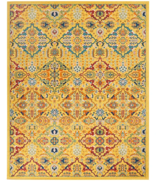 Nourison Allur Area Rug ALR03-Yellow Multicolor