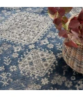 Nicole Curtis Series 4 Area Rug SR403 Grey/Navy