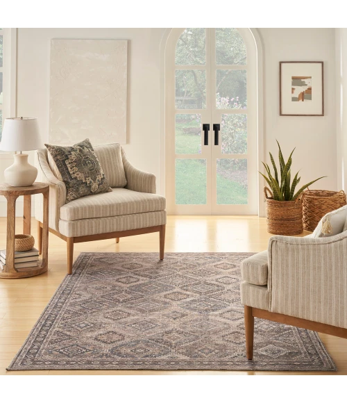 Nicole Curtis Machine Washable Series 1 Area Rug SR103 Ivory/Latte