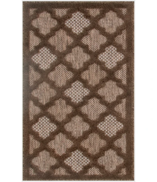 Nourison Easy Care Brown NES01 2 ft. X 4 ft. Rectangle Rug
