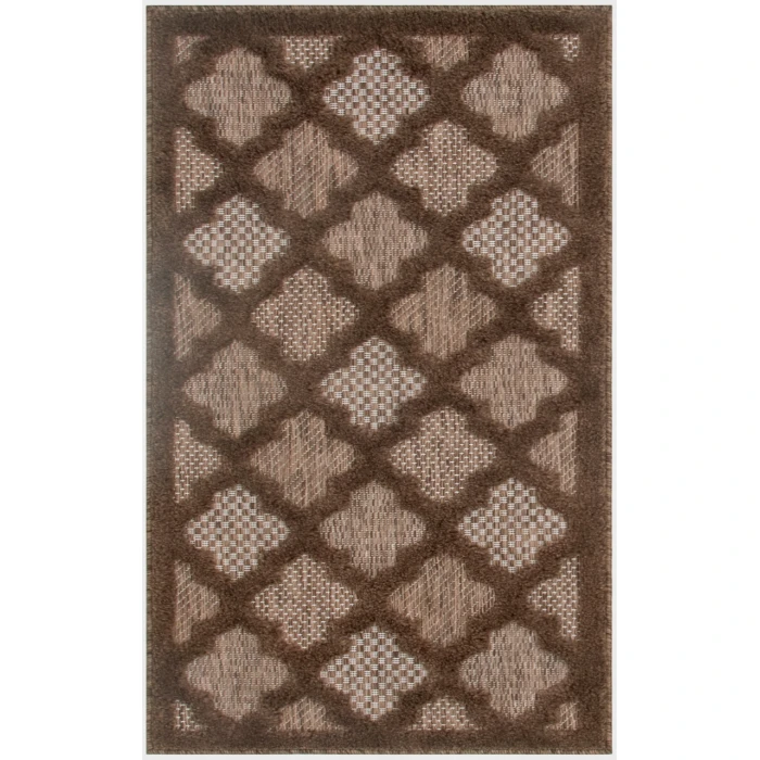 Nourison Easy Care Brown NES01 2 ft. X 4 ft. Rectangle Rug