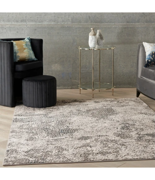 Michael Amini MA90 Uptown Area Rug UPT02-Ivory/Grey