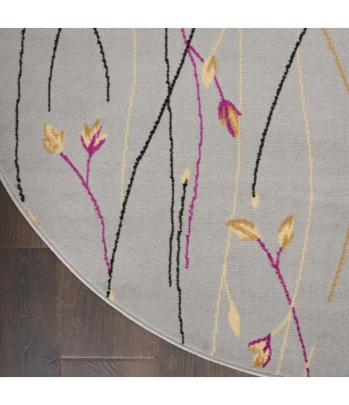 Nourison Grafix Round Area Rug GRF15-Grey