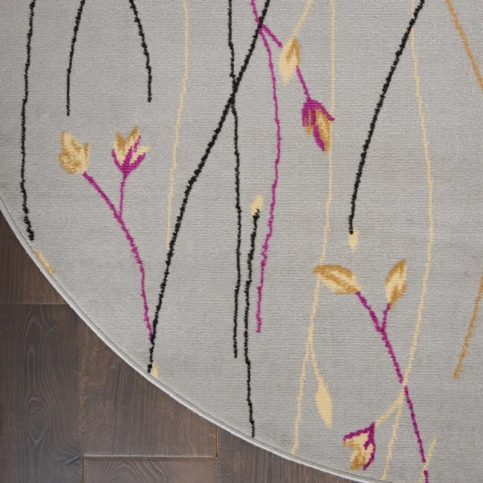 Nourison Grafix Round Area Rug GRF15-Grey