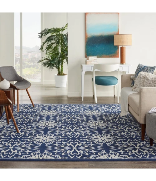 Nourison Jubilant Area Rug JUB06-Navy/Ivory