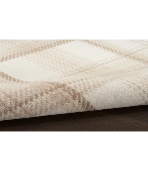 Nourison Grafix Ivory Beige GRF03 5 ft. 3 in. Round Rug