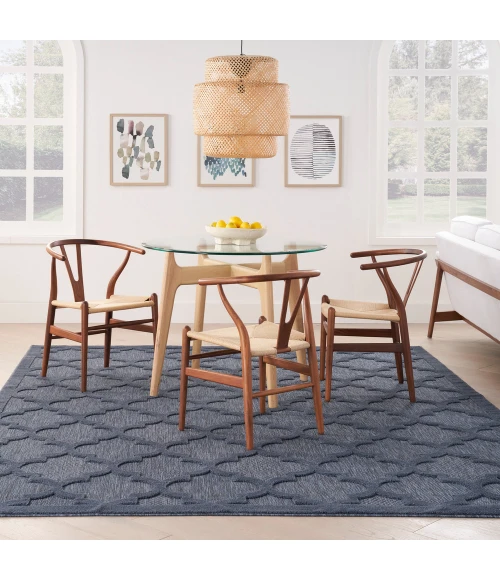 Nourison Easy Care Area Rug NES01 Navy Blue