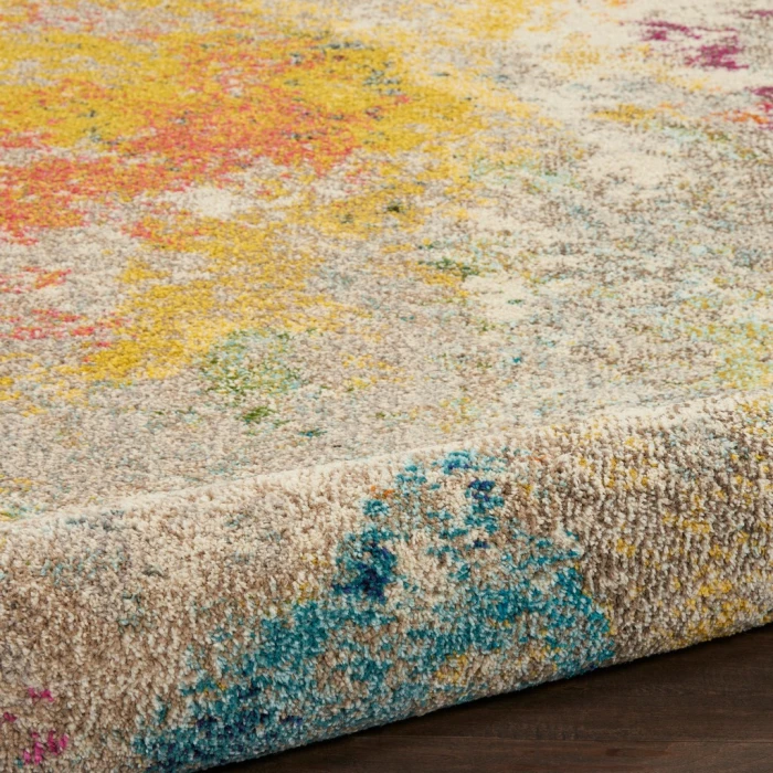 Nourison Celestial Round Area Rug CES12-Ivory/Multicolor