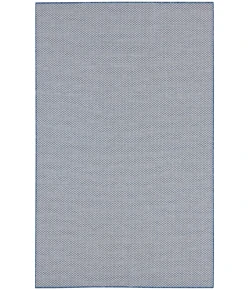 Nourison Home Courtyard COU01 Ivory Blue 6 ft. Square Area Rug