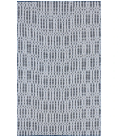 Nourison Courtyard Ivory Blue COU01 6 ft. Square Rug