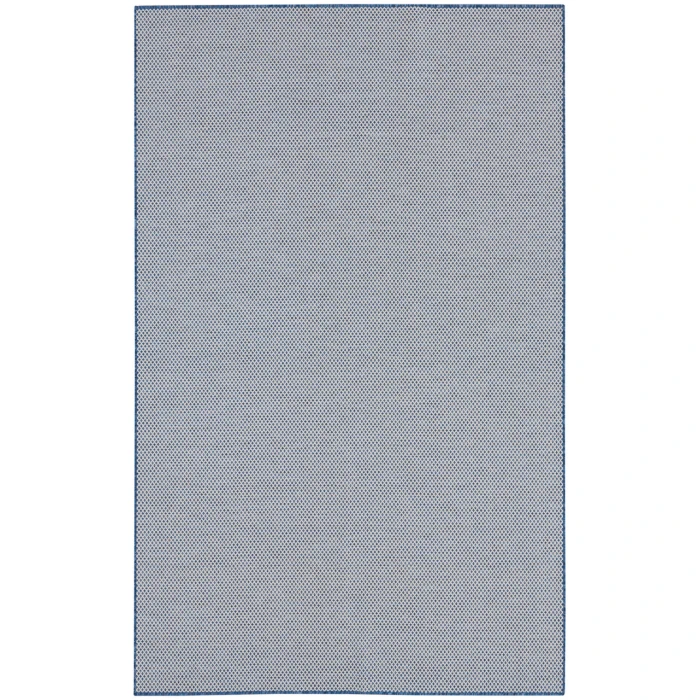 Nourison Courtyard Ivory Blue COU01 6 ft. Square Rug