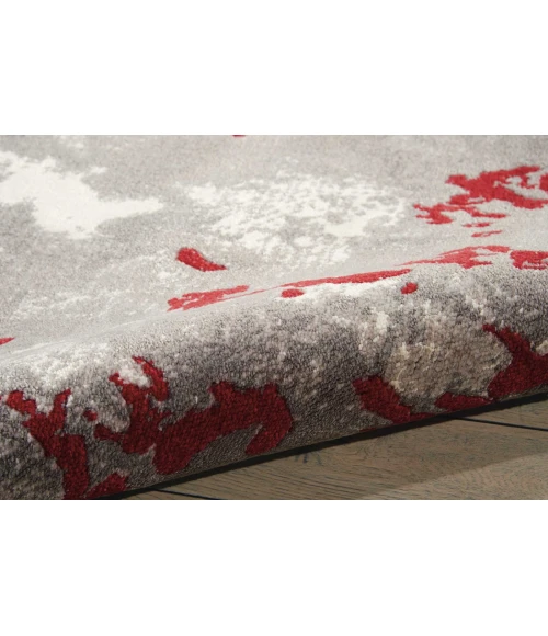 Nourison Twilight Area Rug TWI21 Grey/Red 7'9" x 9'9"