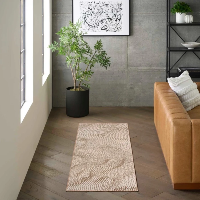 DKNY Central Park West Beige Brown CEP01 5 ft. X 7 ft. Rect. Rug