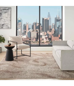 DKNY Central Park West CEP01 Beige Brown 6 ft. X 9 ft. Area Rug